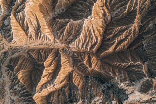 Preview: Aerial view of Bardenas Reales desert in southeast Navarre, Spain