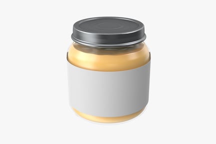Preview: Infant Food Jar with Blank Label