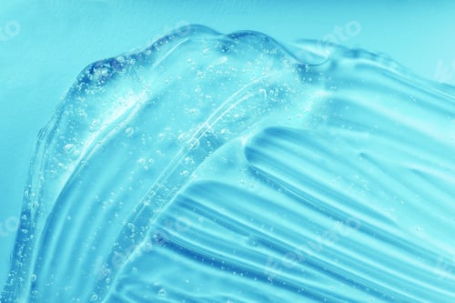 Preview: Gel texture. Blue gel sanitizer swatch.