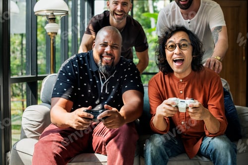 Preview: Friends enjoying video game together