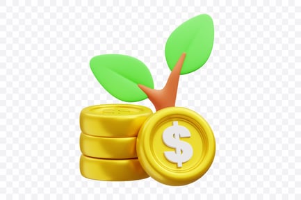 Preview: Investment Growth Coins with Leaf