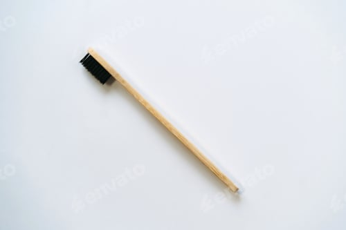 Preview: bamboo brush isolated on white background. Eco friendly concept
