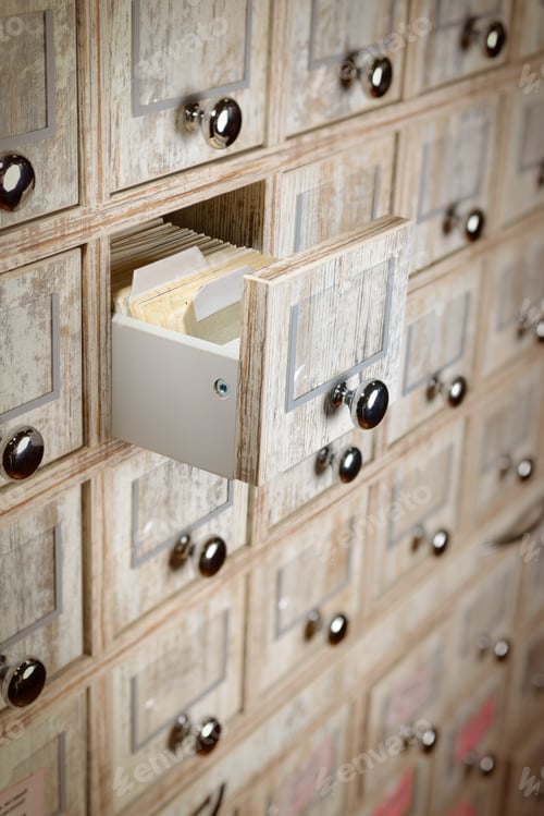 Preview: Library drawer close up
