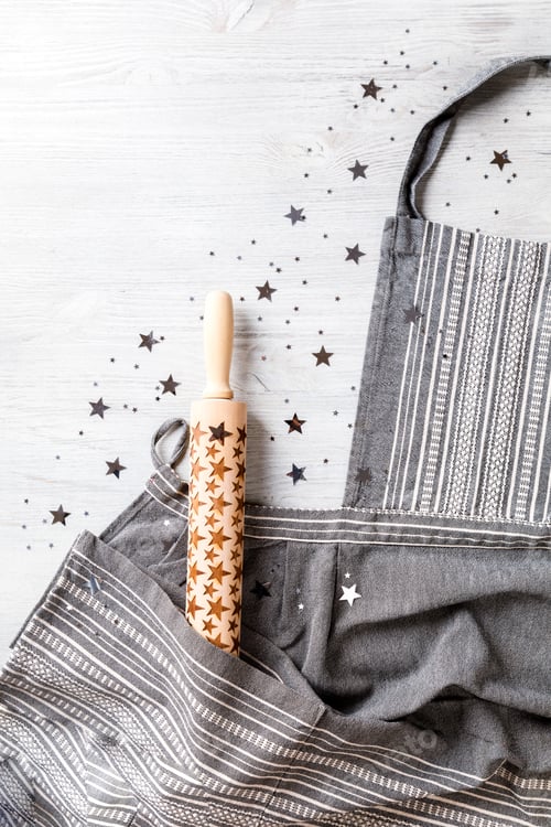 Preview: Kitchen apron on Christmas Background Concept