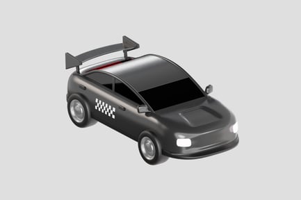 Preview: 3D Black Sport Car