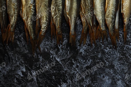 Preview: Concept of tasty food - delicious smoked fish