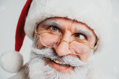 Preview: Santa Claus portrait, Christmas and newyear festive days concepts