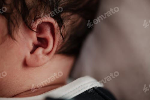 Preview: Closeup on an ear of a newborn baby