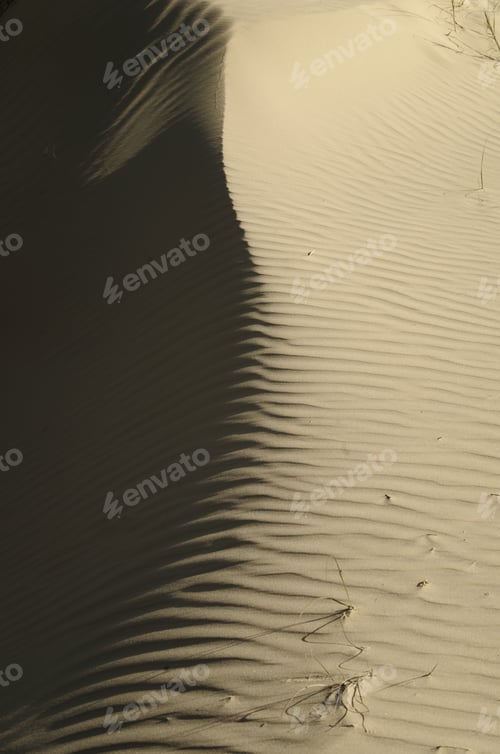 Preview: Vertical shot of singing sand in a desert on a hot day