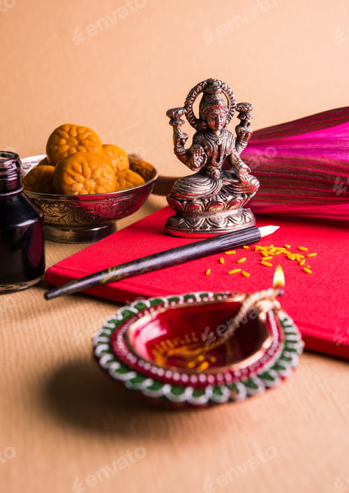 Preview: Shubha Labh Written over Accounts Book
