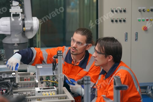 Preview: Business industry innovation technology, people with tech Innovation technological progress concept.