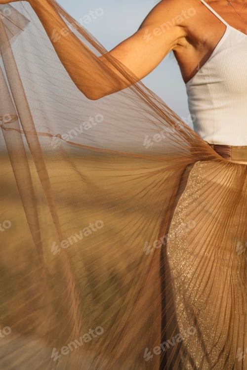 Preview: Portrait of Russian woman with transparent skirt