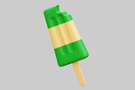Preview: Bitten Green And Yellow Popsicle