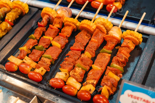 Preview: Barbecue meat for sale at the market