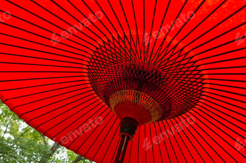 Preview: Japanese red umbrella