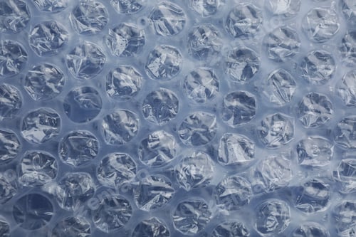 Preview: Texture of bubble wrap as background, top view