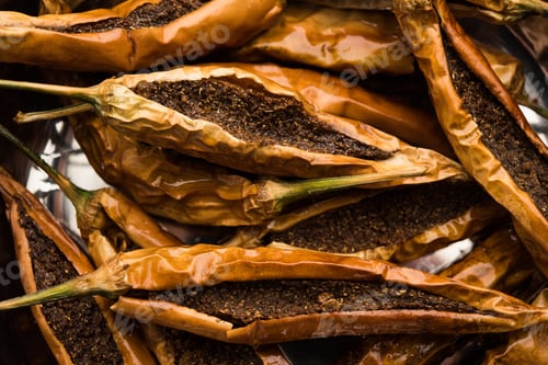 Preview: Sandgi Mirchi or Dried Stuffed Green Chillies, popular Maharashtrian side dish