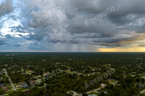 Preview: Dark stormy clouds forming on gloomy sky during heavy rainfall season