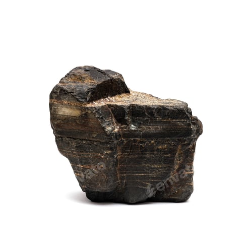 Preview: Small meteorite on a white background