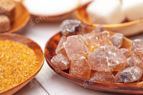 Preview: Various kinds of sugar in spoon
