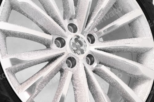 Preview: Aluminum wheel disk inlaid with crystals shines at show