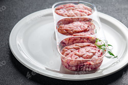 Preview: pork brains raw edible offal meat fresh food tasty fresh healthy eating cooking appetizer meal food