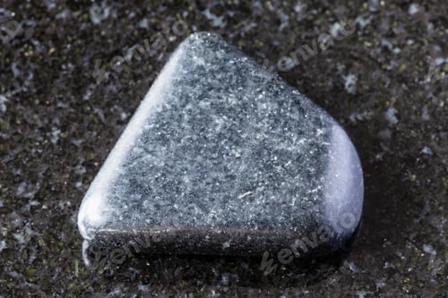 Preview: sample of polished dolerite mineral on black