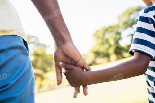Preview: Focus on hands of son and father