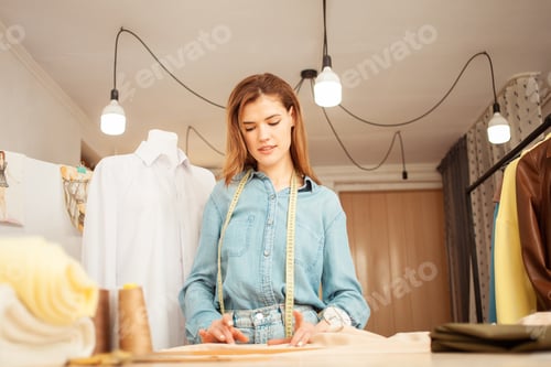 Preview: beautiful seamstress woman
