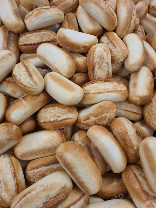 Preview: French mini baguettes in a bakery or shop