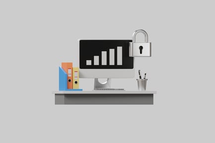 Preview: Business security computer desk scene