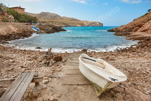 Preview: Picturesque rocky cove in Mallorca. Turquoise waters. Carbo, Spain