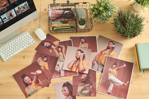 Preview: Retouched photos on editor workplace