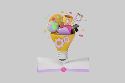 Preview: Lightbulb containing educational objects