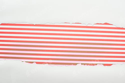 Preview: Torn White Paper Revealing Red and White Stripes