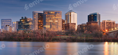 Preview: Rosslyn, Arlington, Virginia, USA skyline on the Potomac River.