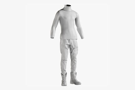 Preview: Men's Outfit: Jeans, Pullover, and Combat Boots