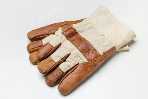 Preview: Leather and fabric work glove used for outdoor tasks and activities in construction and gardening