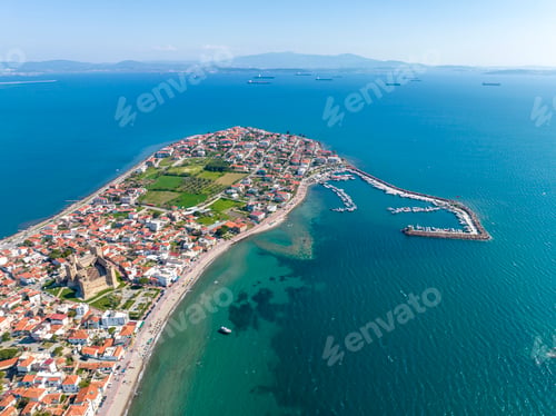 Preview: North Aegean shorelines aerial photography. Dikili Candarli Izmir Turkey.
