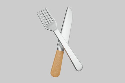 Preview: Crossed Silver Fork and Knife