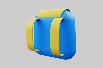 Preview: School backpack blue and yellow