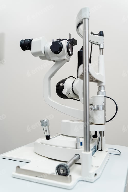 Preview: Ophthalmology slit lamp for eye and cornea check-up and patient examination