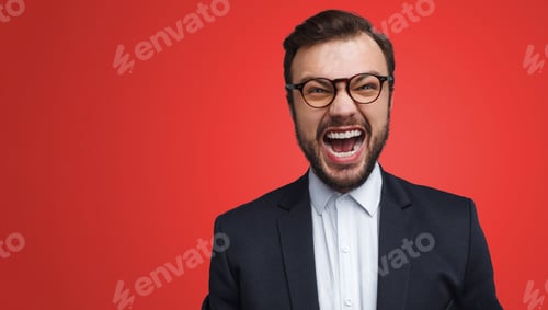 Preview: Angry businessman screaming