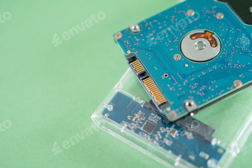 Preview: Close-Up of Hard Drive Circuit Board