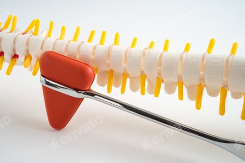 Preview: Human spinal nerve and bone with percussion reflex hammer