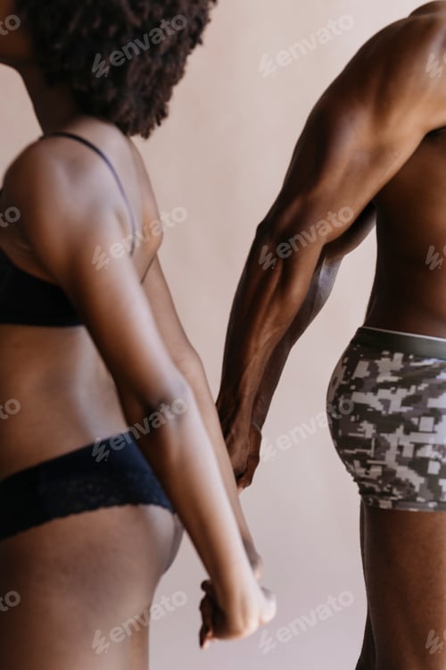 Preview: Active seminude black couple social template