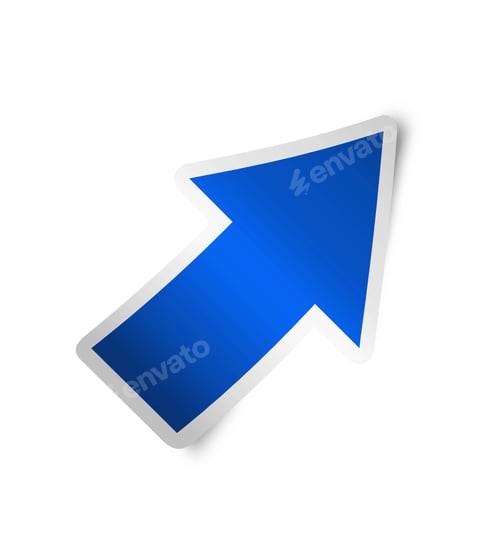 Preview: Right arrow icon blue, isolated
