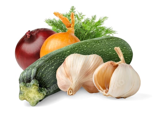 Preview: Isolated raw vegetables