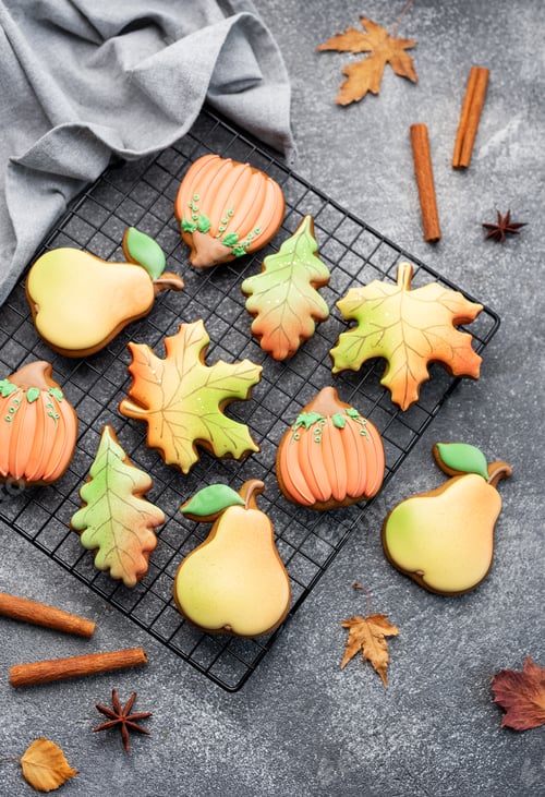 Preview: Multicolored autumn homemade cookies