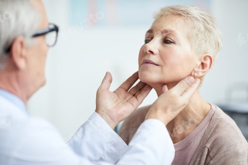 Preview: Examining patients thyroid